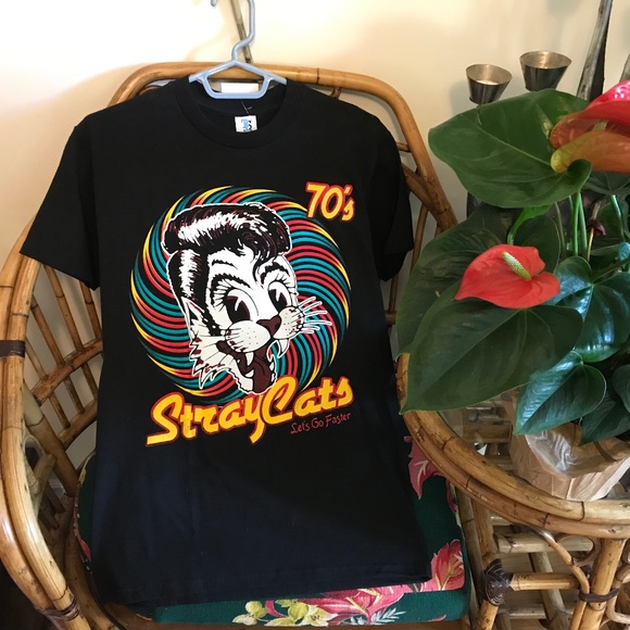 TeeStyler Other - 🍀 3/$15 STRAY CATS 70’s NWTs T-shirt Unisex S by TeeStyled